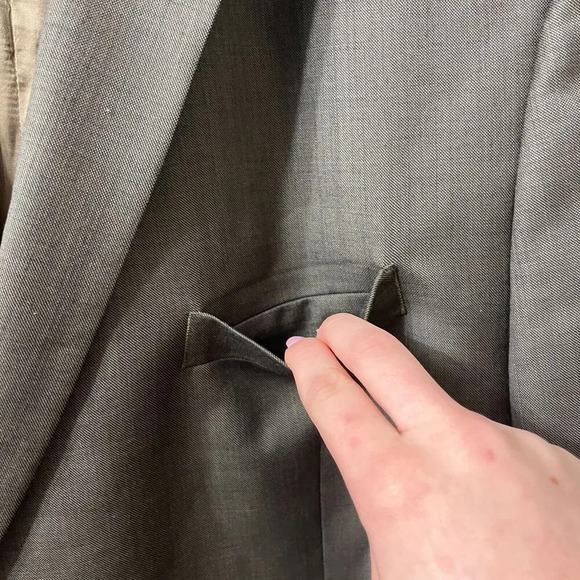 Lauren Ralph Lauren Men 52 Gray Brown Blazer Single Breasted Notch Lapel Pocket - Picture 5 of 10